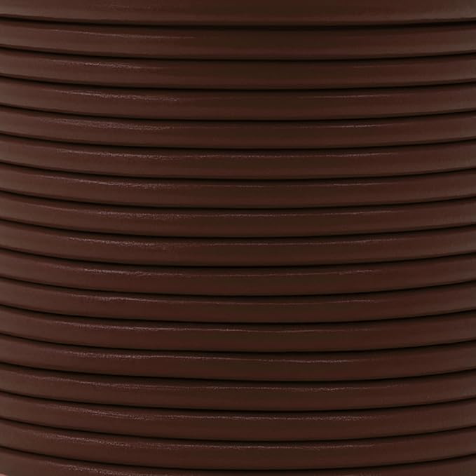 Mandala Crafts Round Genuine Dark Brown Leather Cord - Image 3