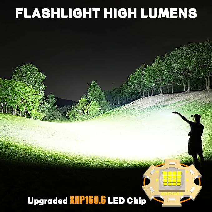 baibian High Power 155, 000 Lumens Rechargeable Flashlights, Super Bright - Image 2