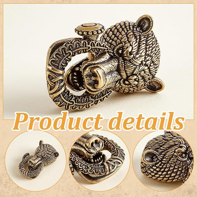 NBEADS Brass Paracord Beads, Spacer Beads - Image 3