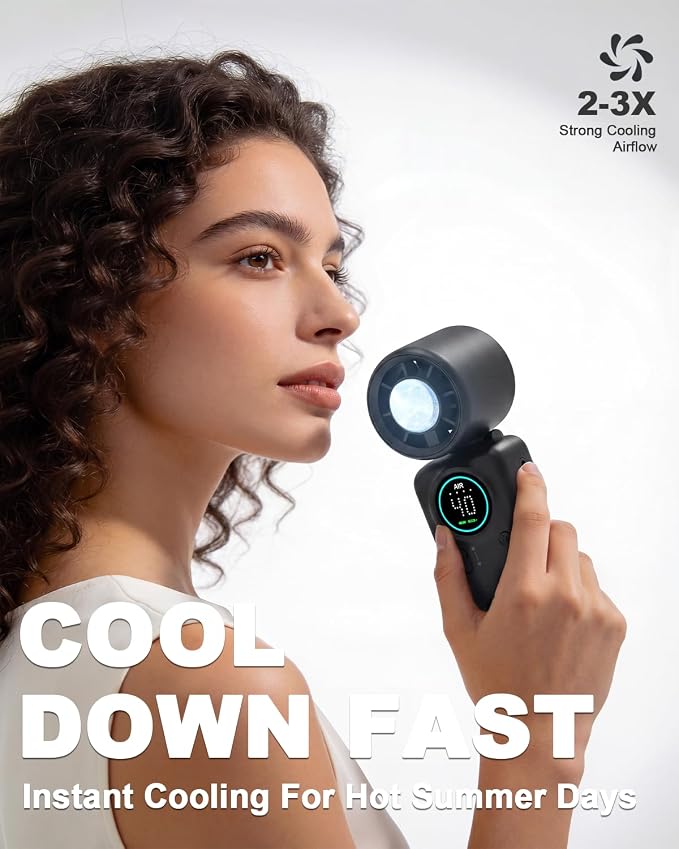 Portable Handheld Fan, Ice Cooling Turbo Fan, 20000 RPM Handheld Personal Fan - Image 3