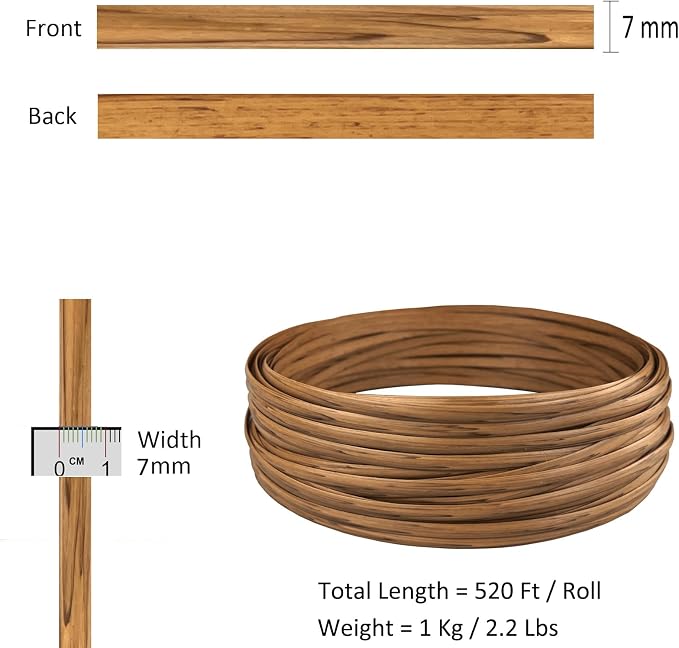 520 Ft Wicker Repair Kit, Plastic Wicker Replacement Material, Faux Rattan - Image 4