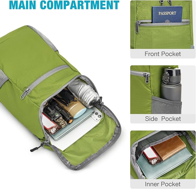 G4Free Lightweight Packable Hiking Backpack - Image 5