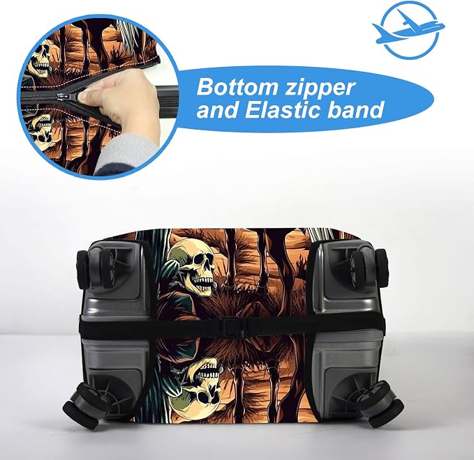 Luggage Cover Protector for 26-28 Inch Suitcases, TSA Approved Elastic Travel - Image 5