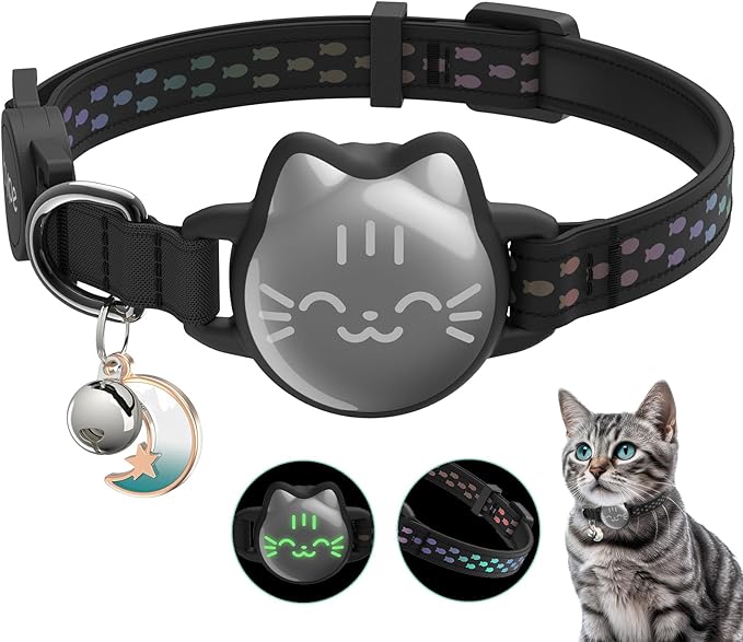 Waterproof Airtag 2nd & 1st Cat Collar, Breakaway Cat Airtag Collar by typecase