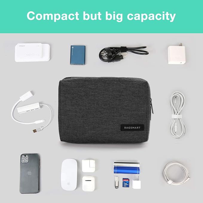 BAGSMART Electronics Organizer Travel Case, Small Cord Bag - Image 3