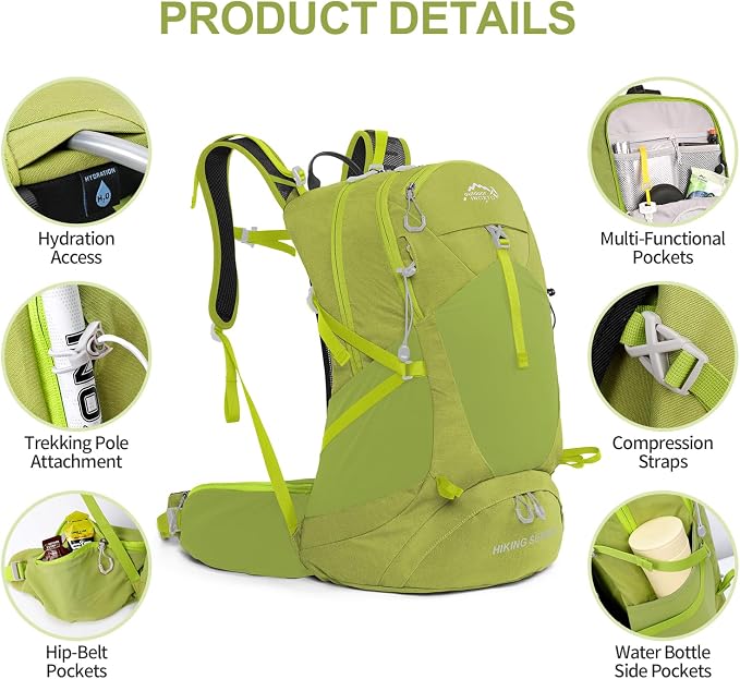 IX INOXTO Hiking Backpack, 26L/40L Waterproof Hiking Daypack - Image 3