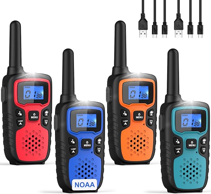 Wishouse Walkie Talkies for Adults Long Range-Rechargeable 4 Pack 2 Way Radios by WisHouseWALKIETALKIESFORTHEENTIREFAMILY