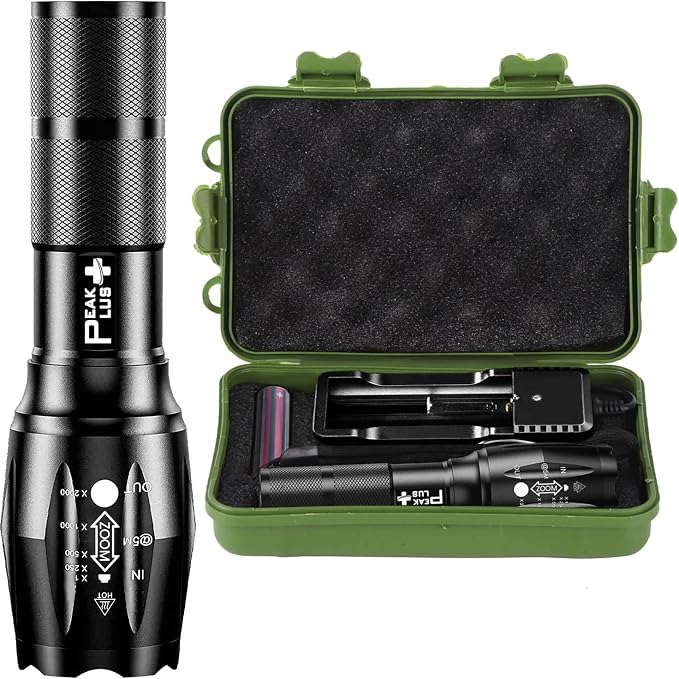 PeakPlus Rechargeable Tactical Flashlight LFX1000 by PeakPlus