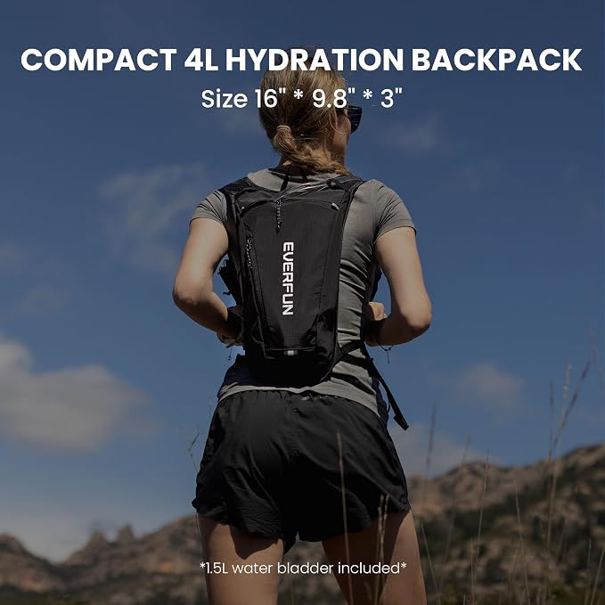 EVERFUN Hydration Backpack Running Vest Small Hiking Water Backpack - Image 8