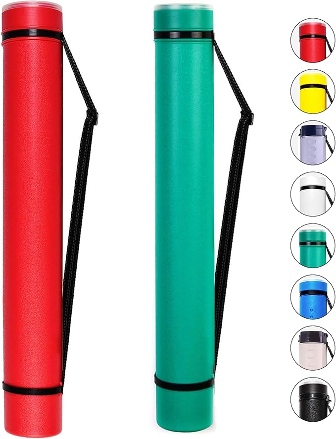 2-Pack Extendable Poster Tubes Expand from 24.5” to 40” by CalPalmy