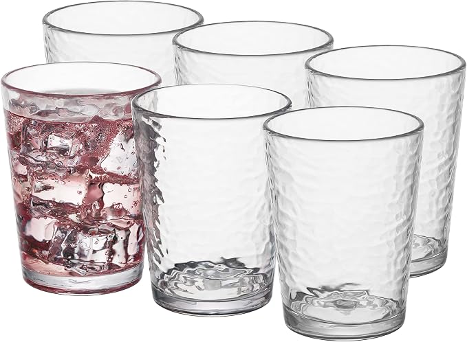 KLIFA- NICE- 14.7 ounce, Acrylic Tumbler Drinking Glasses Set, Stackable by KLIFAHome