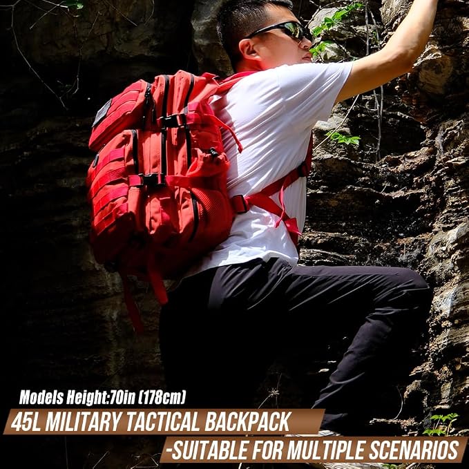 45L Tactical Backpack for Men Women, Military Assault Pack - Image 5