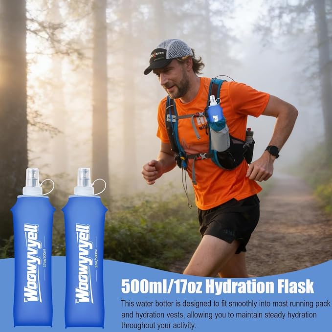 Running Vest Soft Flask, Collapsible Water Bottles - Image 4