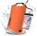 Waterproof Dry Bag, Roll Top Orange Small Waterproof Backpack by Cliduli
