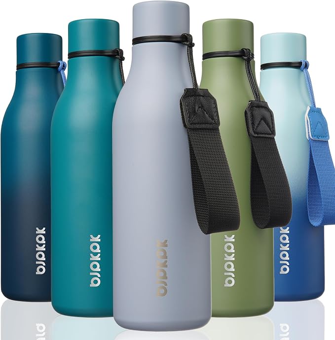 BJPKPK Insulated Water Bottles, 18 oz Stainless Steel Metal Water Bottle by BJPKPK