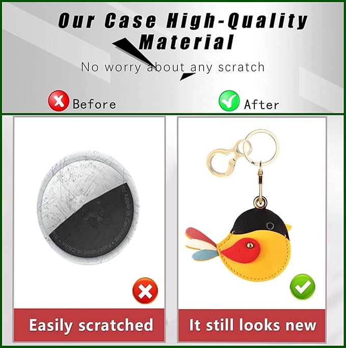 BORKUANA Leather Keychain Holder Case Compatible - Image 3