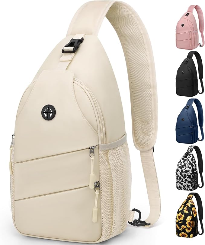 Pritent Crossbody Bags for Women Men Trendy Sling Bag Backpack Casual Chest Bag by Pritent