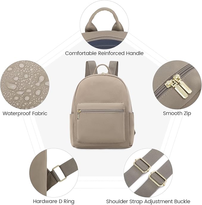 LOVEVOOK Mini Backpack for Women Light Weight Small Waterproof Backpack Purses - Image 3