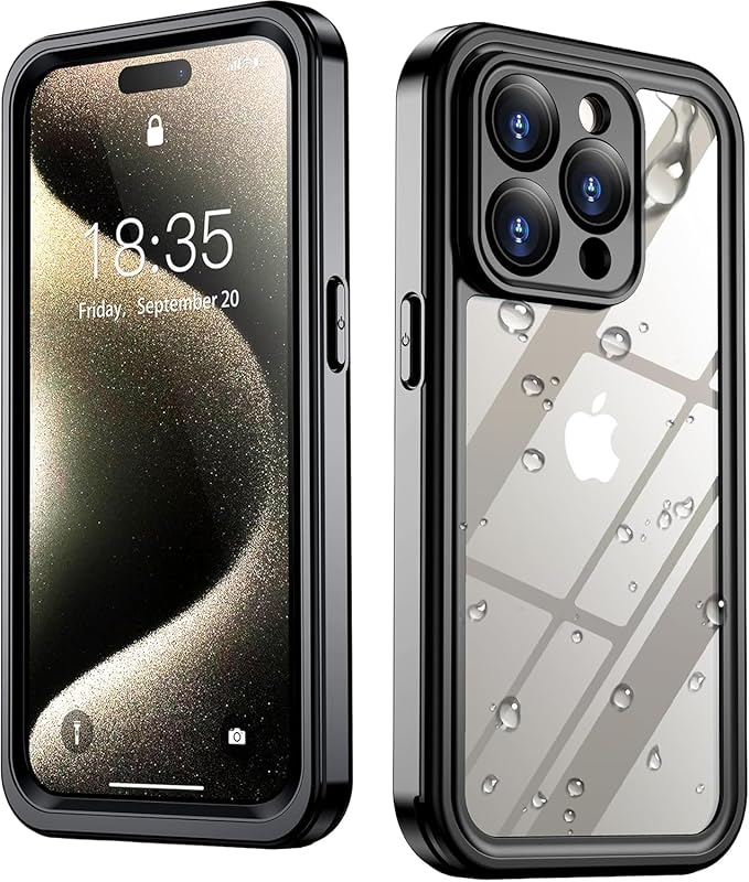 SPIDERCASE ONLY Designed for iPhone 15 Pro Max Waterproof, 12FT Military by SPIDERCASE