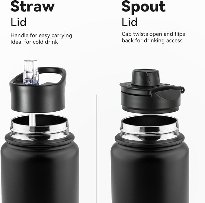 VEGOND 24oz Insulated Stainless Steel Water Bottle - Image 3