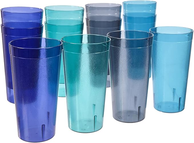 US Acrylic Café Plastic Reusable Tumblers 32-ounce Iced-Tea Cups, Coastal | by USAcrylic
