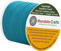 Mandala Crafts Round Genuine Teal Leather Cord by MandalaCrafts