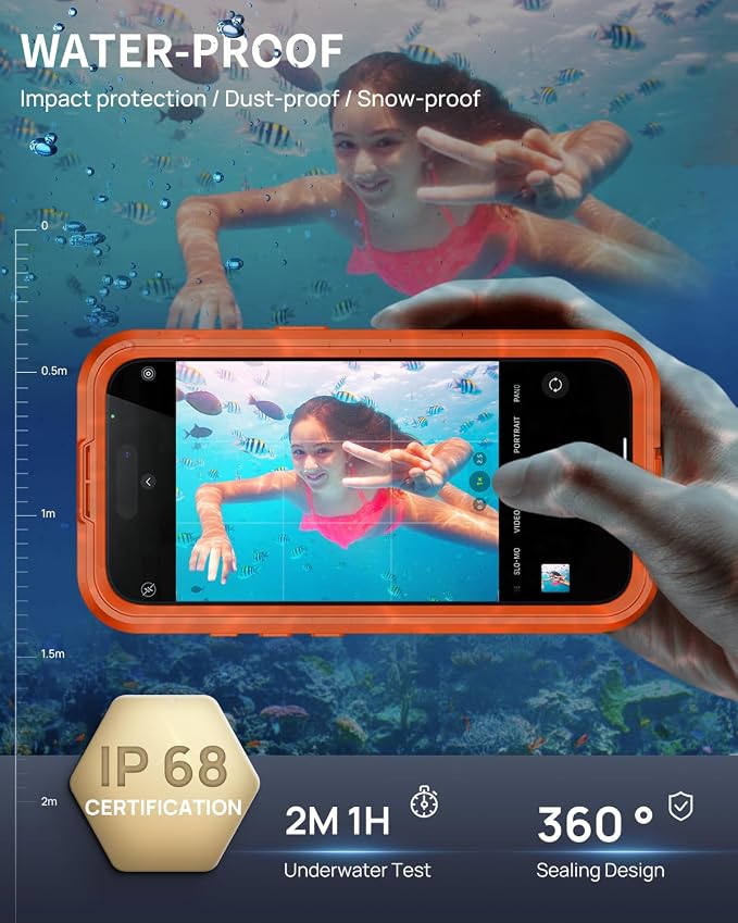 Lanhiem Magnetic for iPhone Air Phone Case, IP68 Waterproof Dustproof Phone - Image 2