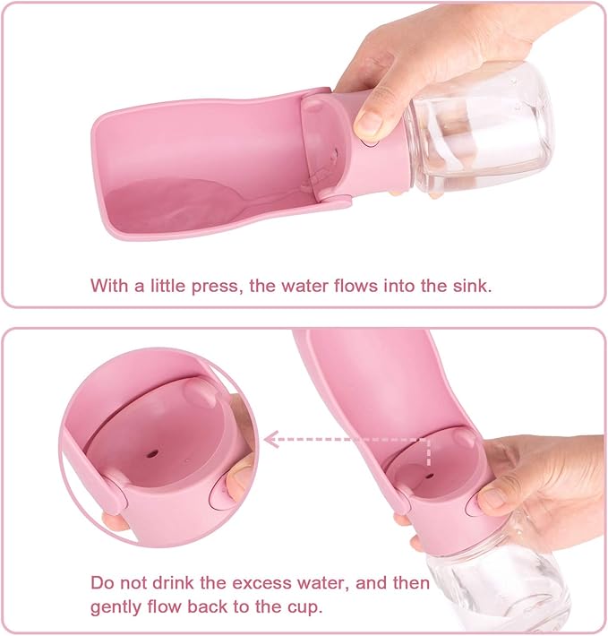 Portable Dog Water Bottle, Foldable Dog Water Bottle Leak Proof Dispenser - Image 4