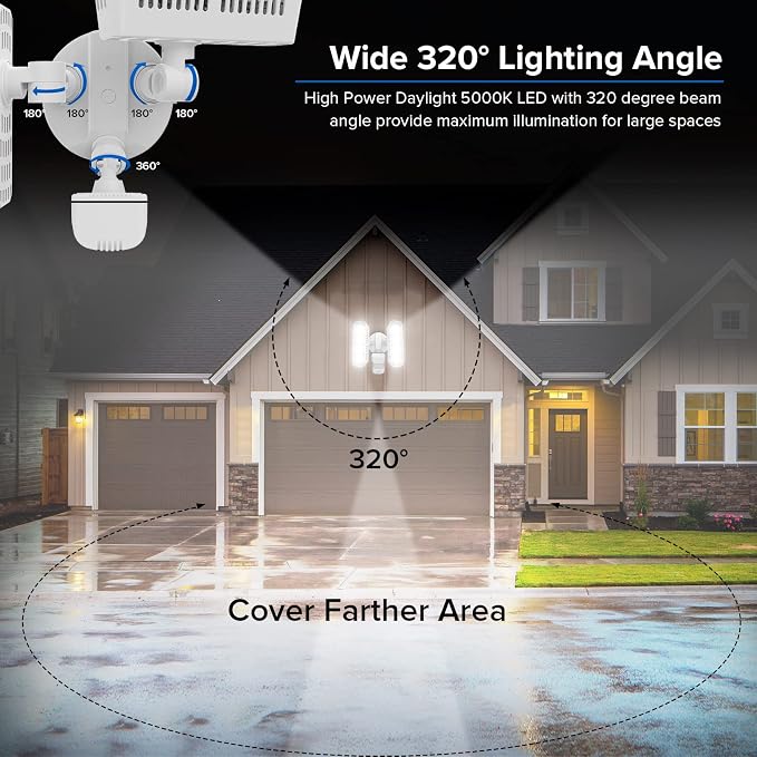 SANSI 36W LED Motion Sensor Outdoor Lights, Hardwired Security Light Motion - Image 2