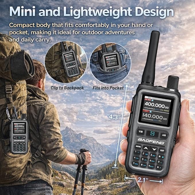 BAOFENG UV-5R Mini Ham Radio: Long Range Handheld Two Way Radio - Image 2