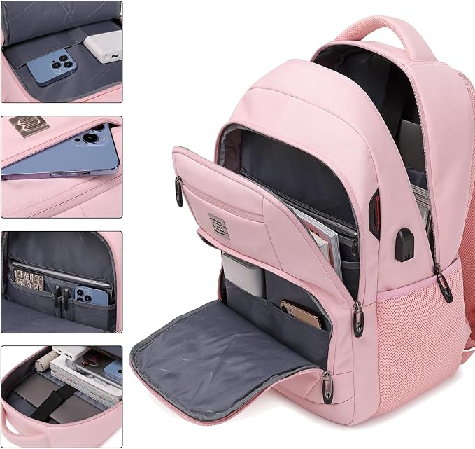 Volher Laptop Backpack, Business Travel Anti Theft Slim Durable Laptops Backpack - Image 2