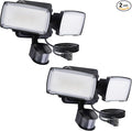 LUTEC 2 Pack 21W Black Plug in Motion Sensor Light Outdoor, Flood Lights by LUTEC