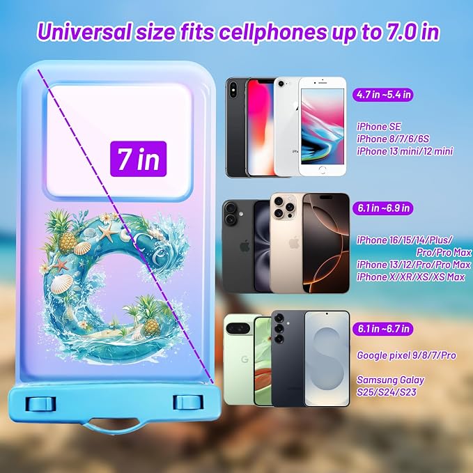 Personalized Initial Waterproof Phone Pouch Case - Image 2
