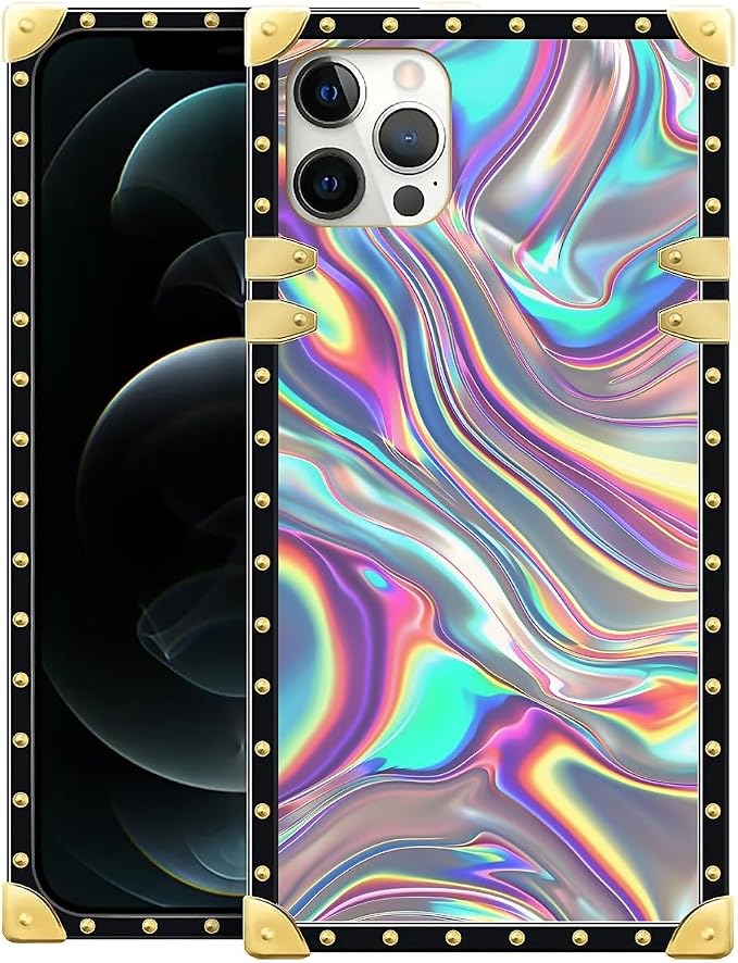 Compatible with iPhone 11 Pro Max Case, Holographic Abstract Iridescent by Unknown