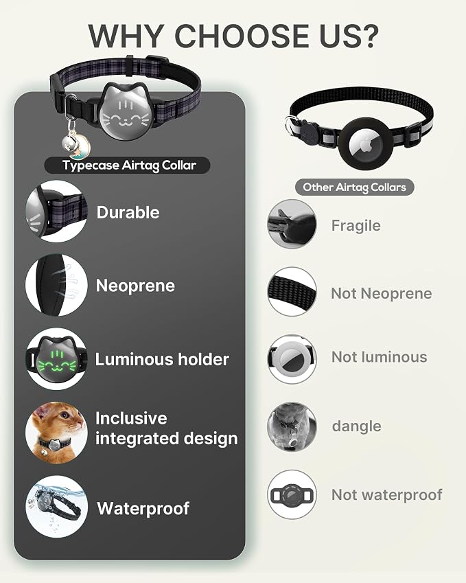 Waterproof Airtag 2nd & 1st Cat Collar, Breakaway Cat Airtag Collar - Image 7