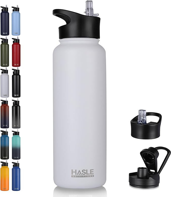 HASLE OUTFITTERS 40oz Stainless Steel Water Bottle, Vacuum Insulated Double by HASLEOUTFITTERS