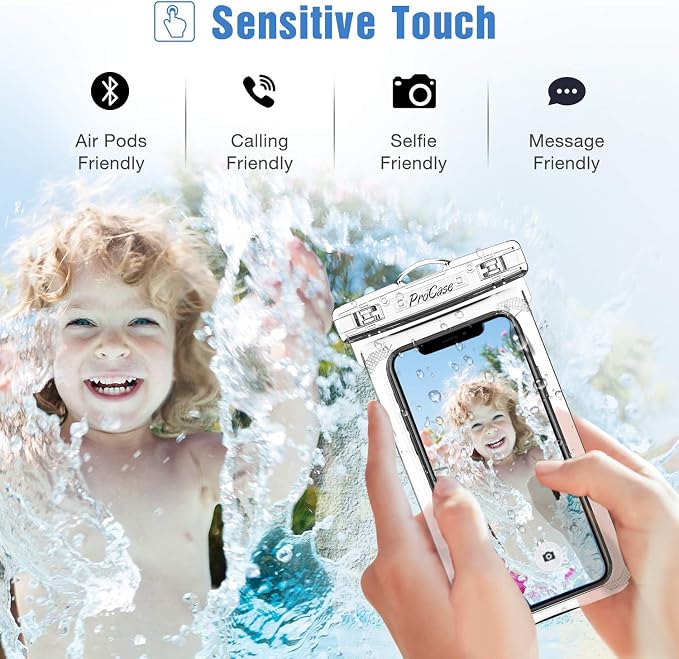 ProCase 2 Pack Waterproof Phone Pouch, Underwater Phone Case Up to 7", Dry Bag - Image 4