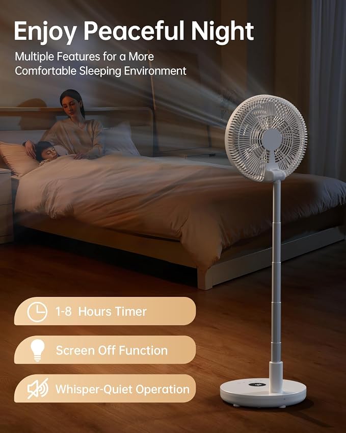TriPole Oscillating Fan Portable Quiet Standing Fan - Image 5