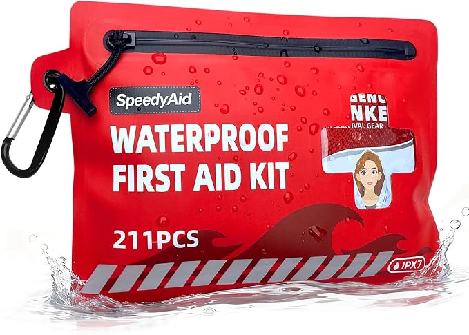 211 PCS Waterproof First Aid Kit, IPX7 Rated Dry Bag by Unknown