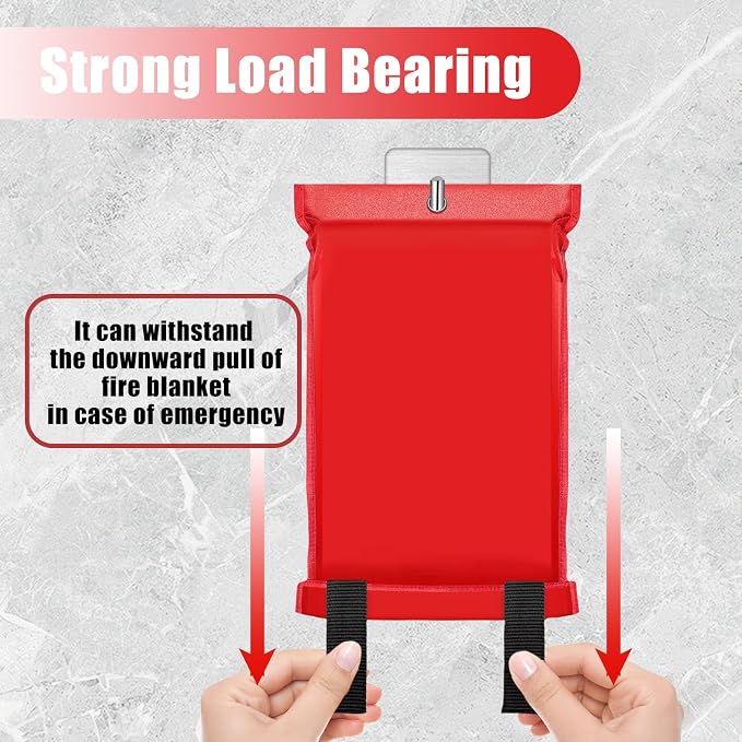 Emergency Fire Blanket Wall Hooks，Waterproof Stainless Steel Adhesive Hooks - Image 3
