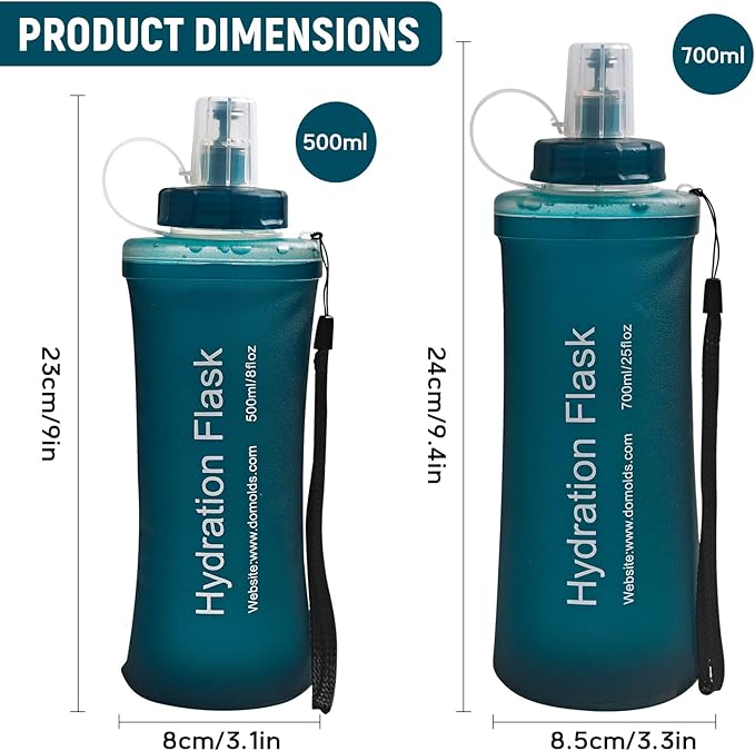 Soft Flask 500ML, TPU Collapsible Soft Water Bottle - Image 2