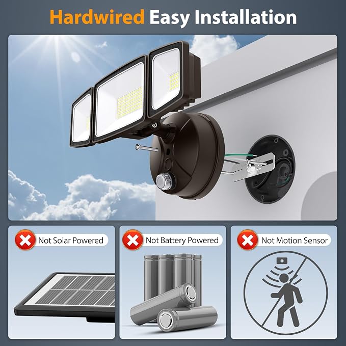 Onforu 70W LED Dusk to Dawn Flood Lights, 7000LM Brown Exterior Security - Image 2