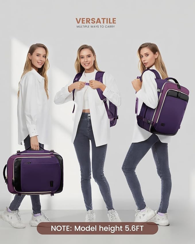 LOVEVOOK 50L Travel Backpack Carry On Airline Approved, Large Backpack - Image 2