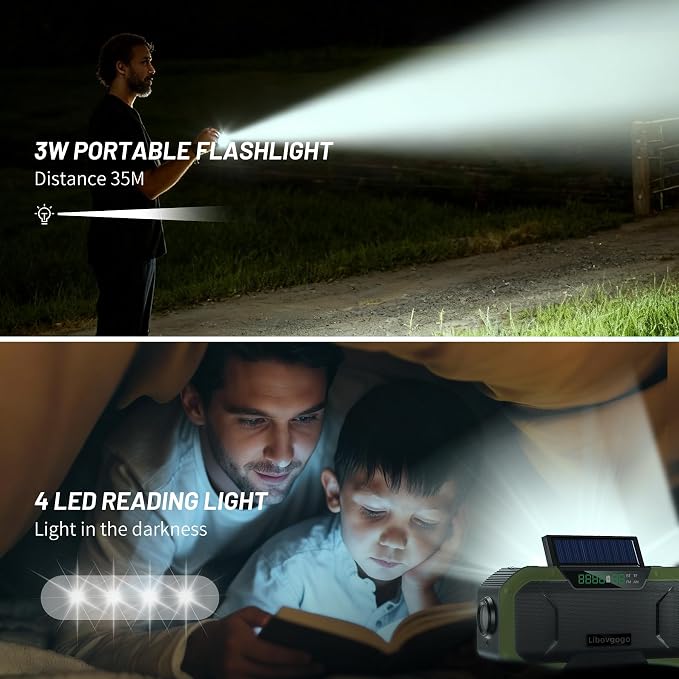 Emergency Radio Waterproof Bluetooth Speaker, Portable AM FM Radio - Image 7
