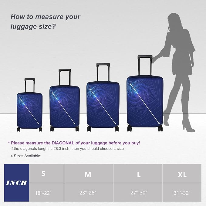 Explore Land Travel Luggage Cover Suitcase Protector Fits 23-26 Inch Case - Image 7