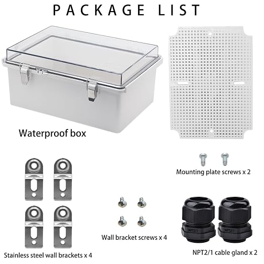 Waterproof Electrical Box with Mounting Plate, IP67 Junction Box Stainless - Image 4