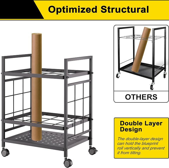 GIOTORENT Blueprint Storage Rack, Used - Image 6
