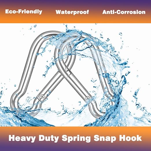 60PCS M8 Heavy Duty Carabiner Clip, 3Inch Snap Hook Quick Link Small Carabiner - Image 5