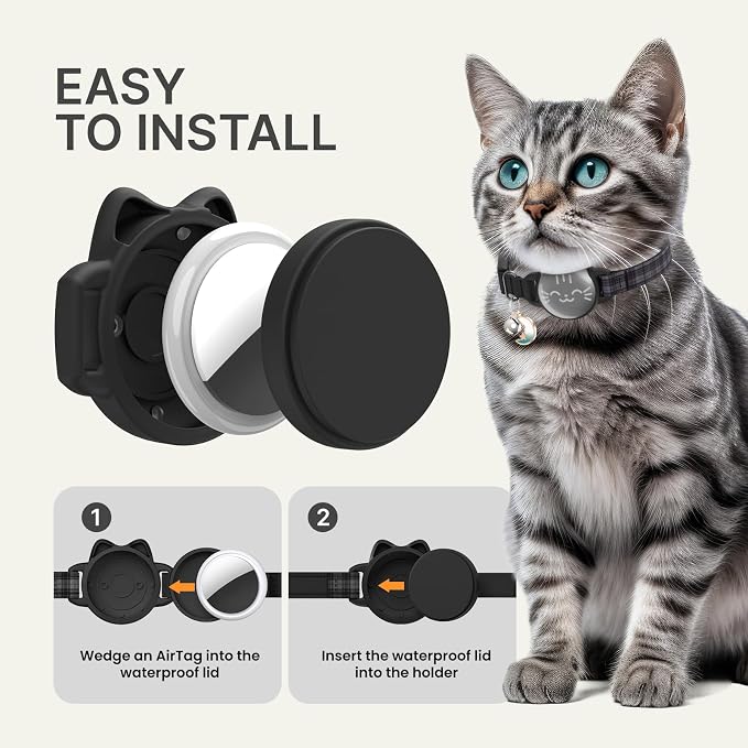 Waterproof Airtag 2nd & 1st Cat Collar, Breakaway Cat Airtag Collar - Image 5