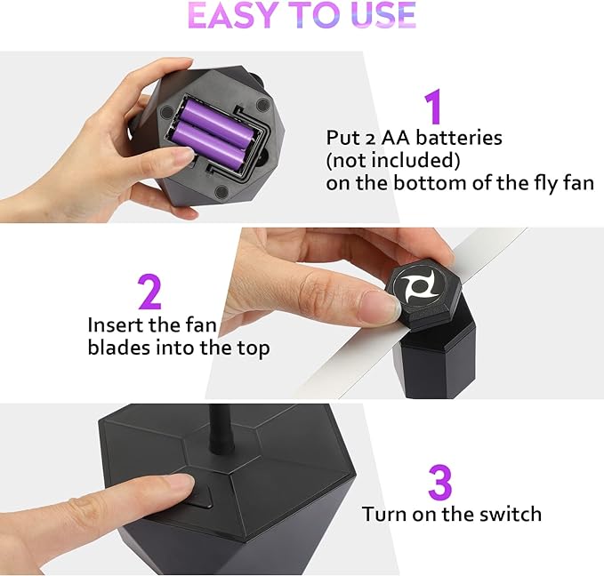 PIMAG Fly Fans for Tables, Fly Repellent Fan Outdoor Indoor Keep Flies Away - Image 3